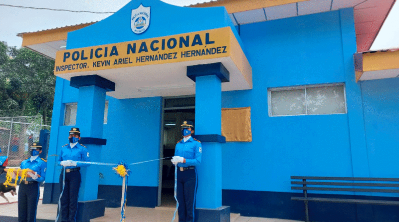 Nueva unidad policial "Inspector Kevin Ariel Hernández Hernández" en la comunidad El Naranjo del municipio de Waslala.