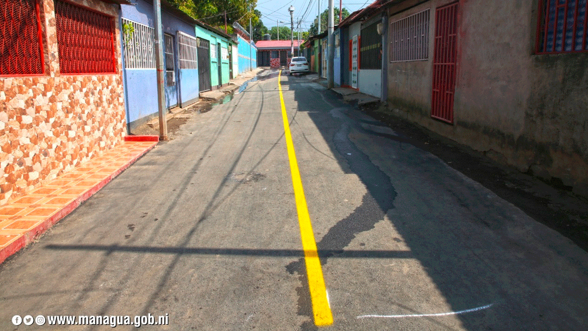 Alcaldía de Managua inaugura calles asfaltadas en el barrio Recreo Sur