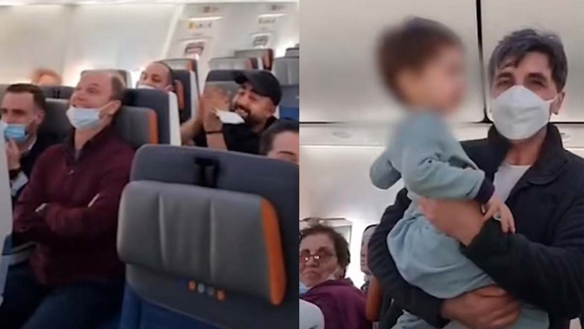 ¿Harías lo mismo que estos pasajeros de un avión para calmar a un niño?