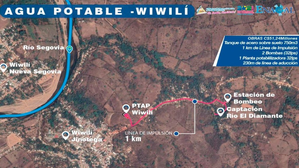 Proyecto de ampliación y mejoramiento del sistema de agua potable en la Ciudad de Wiwilí de Jinotega.