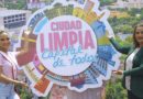 Alcaldesa de Managua, Reyna Rueda junto a la Miss Teen Leylani Leytón, durante el lanzamiento de la campaña "Ciudad Limpia, Capital de Todos"