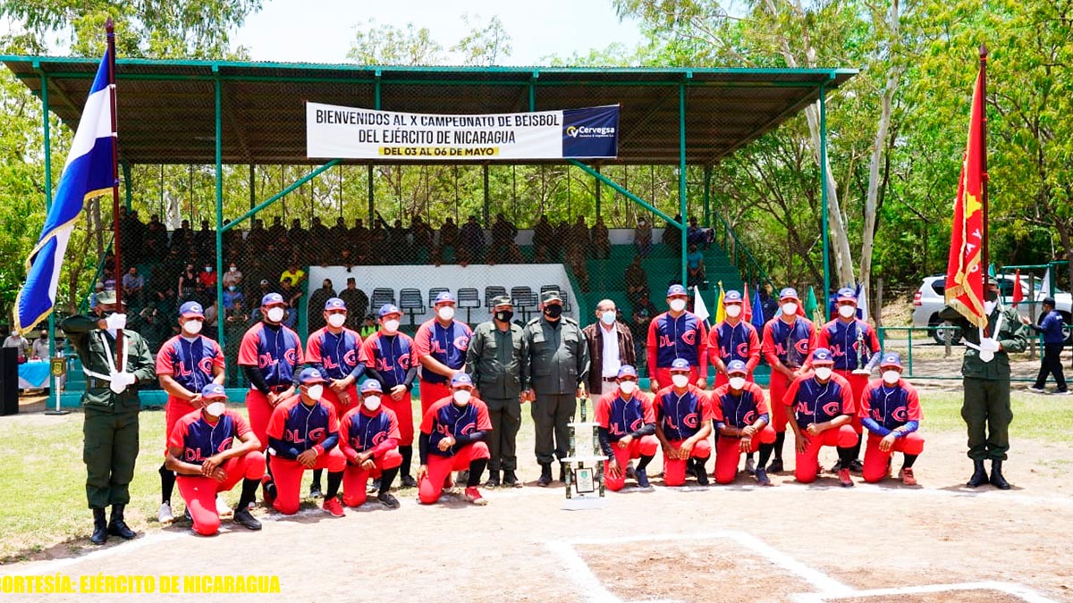 Ejército de Nicaragua en Clausura del X Campeonato de Béisbol