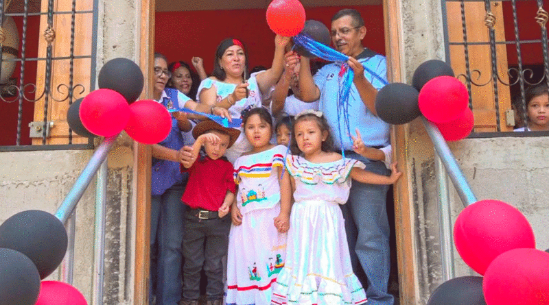 Autoridades de Ocotal inaugurando mejoras en el CDI Los Zorzales del barrio Sandino de Ocotal