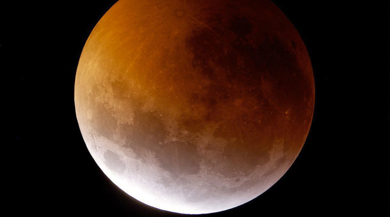 Fotografía de un eclipse lunar de sangre