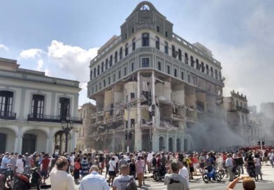 Hotel Saratoga en La Habana, tras la explosión ocurrido este viernes