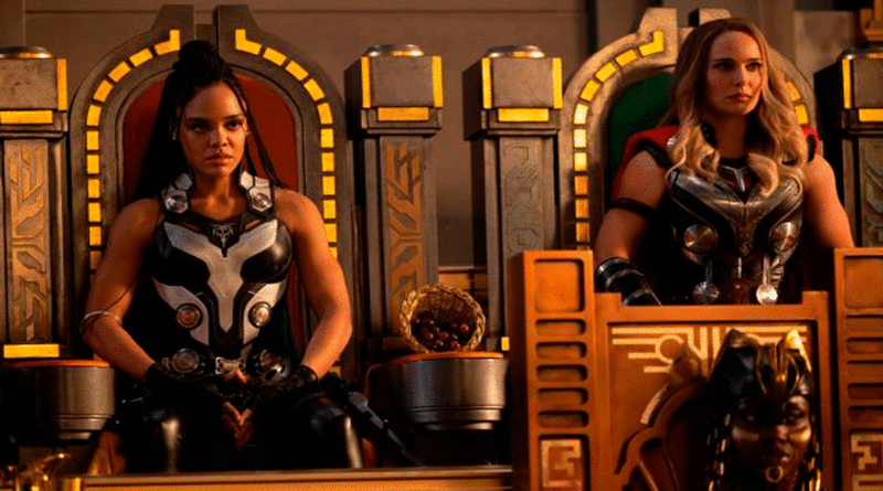 Thor: Love and Thunder, con sus dos protagonistas nuevas, Mighty Thor fuerte e imponente, interpretada por Natalie Portman y Valkyria que la interpreta Tessa Thompson.