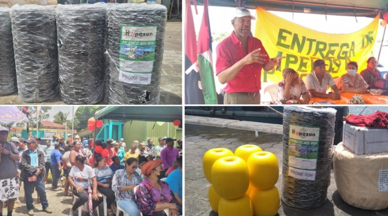 Familias del Caribe Sur reciben materiales para construcción de nasas para la pesca artesanal