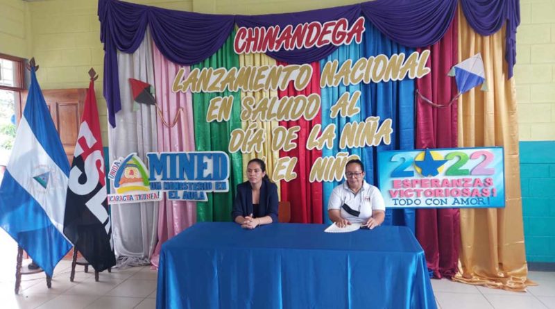 Lanzamiento Nacional del Día de la Niña y el Niño en El Viejo, municipio de Chinandega.