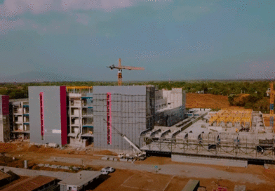 Construcción del Hospital Escuela Óscar Danilo Rosales Argüello (HEODRA) en el departamento de León, Nicaragua.