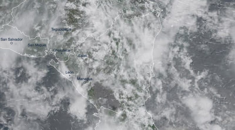 Imagen satelital sobre el clima en Nicaragua