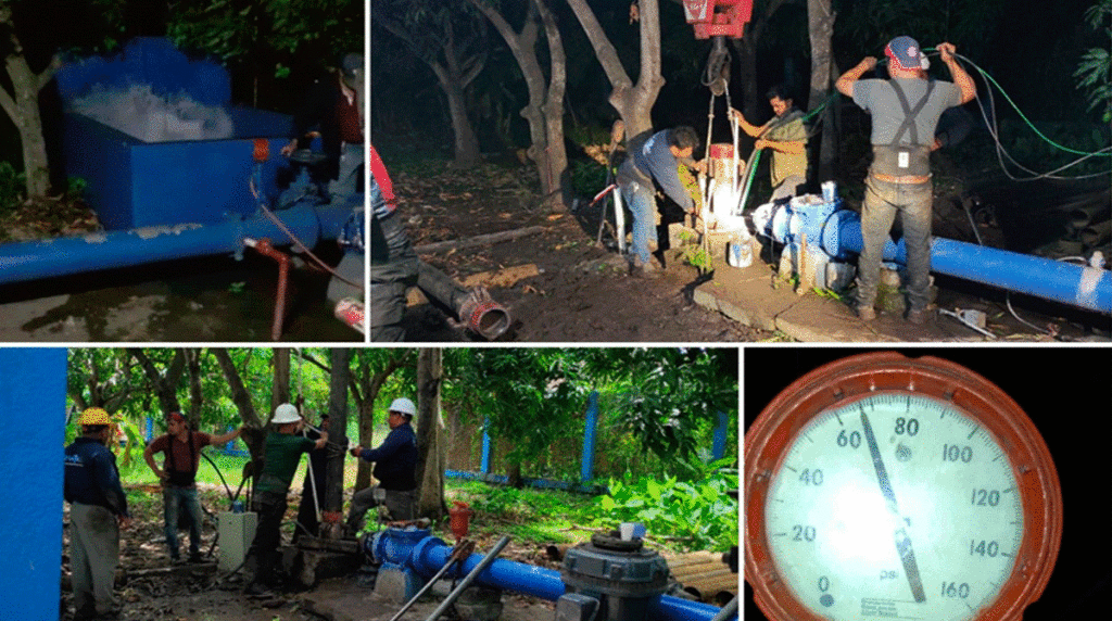 ENACAL mejorando equipamiento de pozo de agua potable en el sector La Cabaña, Estelí