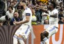 Jugadores del Real Madrid durante el partido ante el Manchester