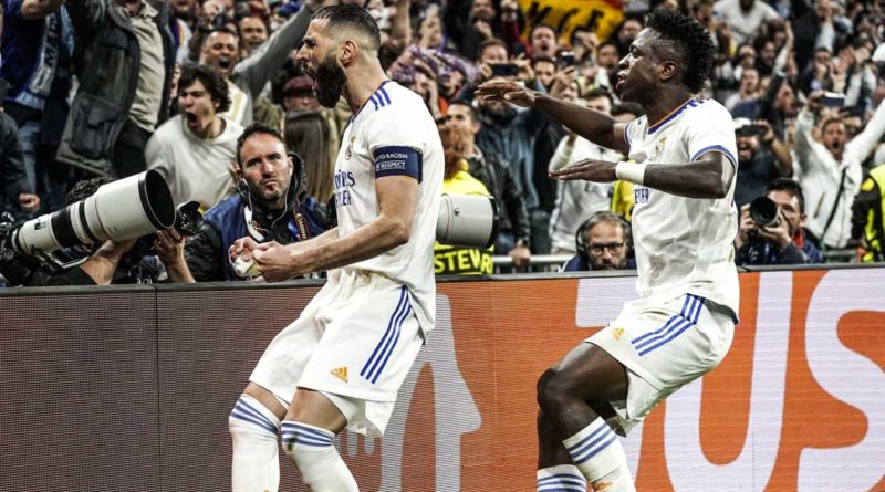 Jugadores del Real Madrid durante el partido ante el Manchester