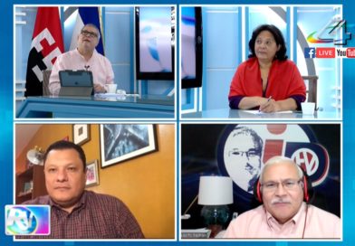 Tirsa Sáenz, Elizer Mora y el analista político Adolfo Pastrán