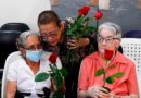 Comandante Daniel y Compañera Rosario saludan a las madres nicaragüenses