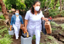 Brigadistas del Ministerio de Salud de Nicaragua recorriendo la comunidad Pablo Calero de Ticuantepe, para aplicar vacunas contra la COVID-19
