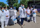 Brigadistas del centro de salud Roger Osorio recorrieron el barrio Santa Elena para aplicar las vacunas contra el COVID-19