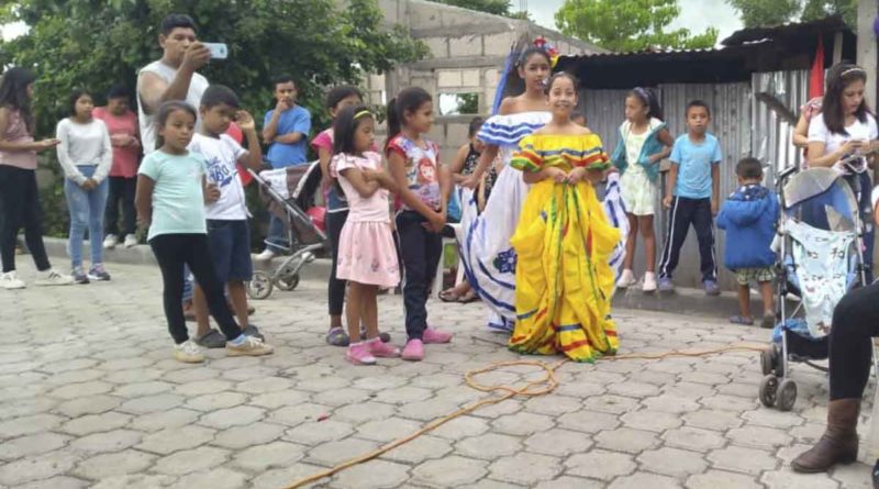 Inauguración de las calles en la comunidad Villa Kokomo en Matagalpa