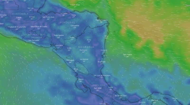 INETER: La Onda Tropical Nº9 se desplaza sobre el litoral pacífico de Centroamérica