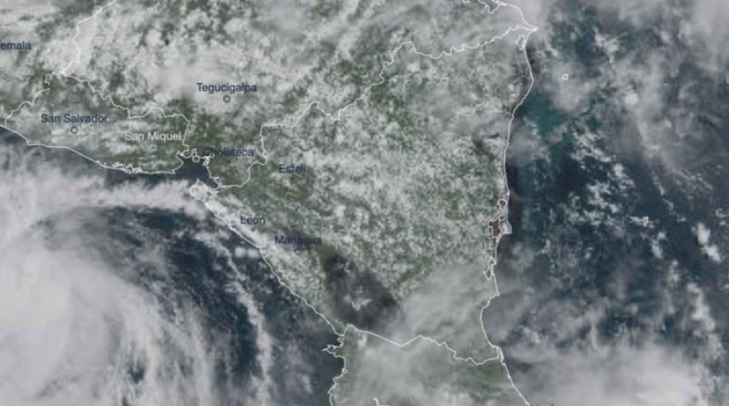 Imagen satelital sobre el clima en Nicaragua