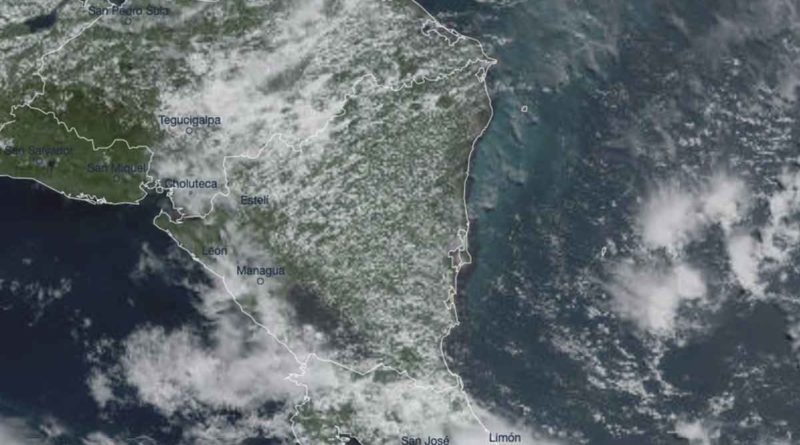 Imagen satelital sobre el clima en Nicaragua