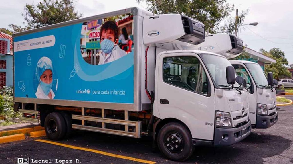 Camiones con equipo de refrigeración integrado donados por parte de UNICEF