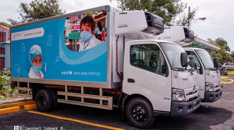 Camiones con equipo de refrigeración integrado donados por parte de UNICEF