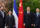 Embajador de la República Popular de China junto al Canciller de Nicaragua, Denis Moncada y compañero Laureano Ortega