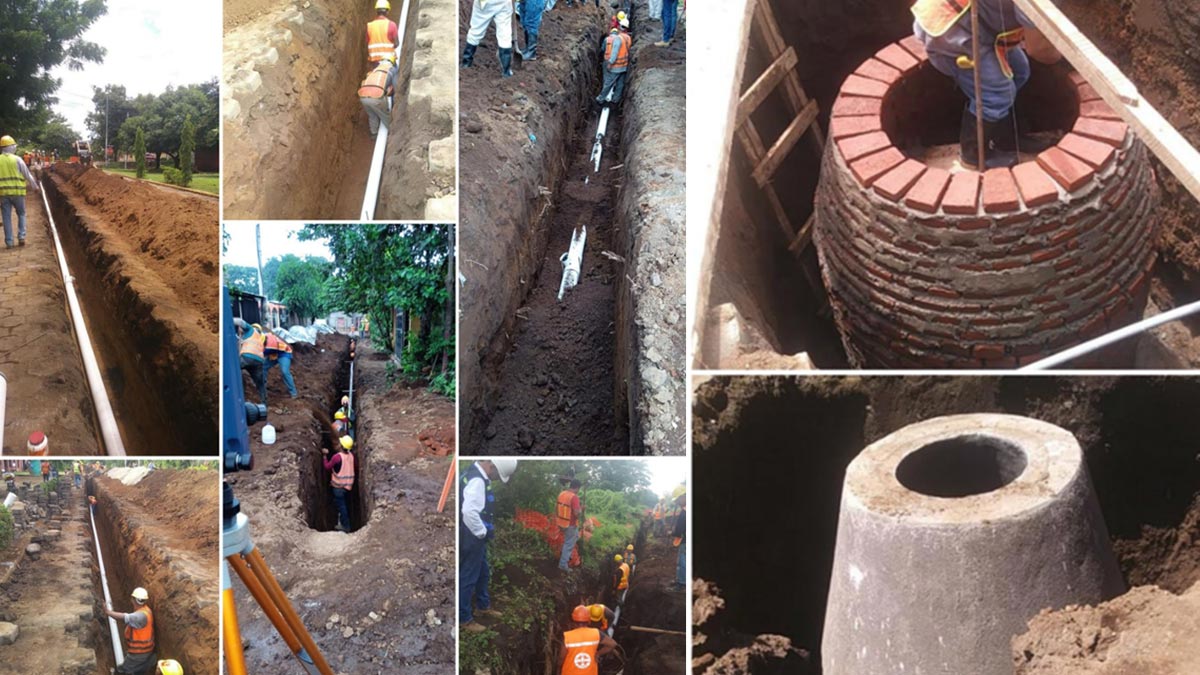 ENACAL ejecuta proyecto de alcantarillado sanitario y tratamiento de aguas residuales en Telica