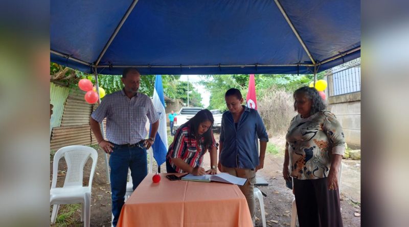 Alcaldía de Masaya entrega sitio para proyecto de adoquinado en barrio Henry Bermúdez