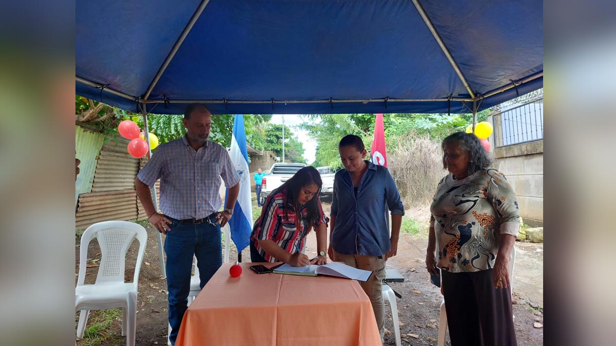 Alcaldía de Masaya entrega sitio para proyecto de adoquinado en barrio Henry Bermúdez