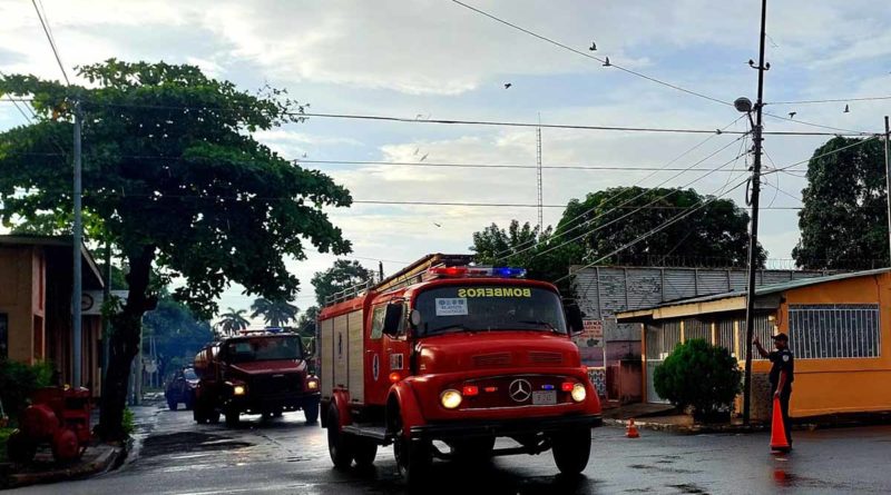 Camiones enviados a la nueva estación de bomberos en El Ayote, Chontales