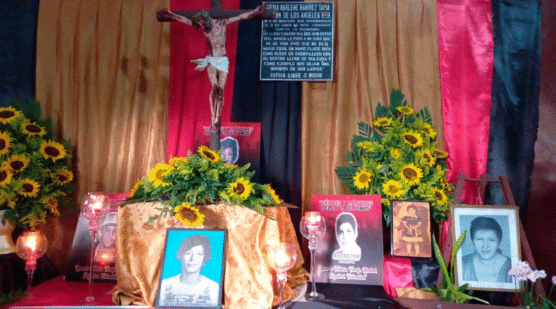 Homenaje a la gesta libertaria de los héroes y mártires caídos por la liberación de Nicaragua los días 2 y 3 de junio de 1979 por las familias de Chinandega.