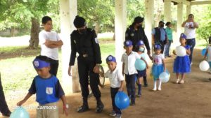 Policía Nacional compartió mañana recreativa con estudiantes del colegio Miguel Larreynaga de Rivas