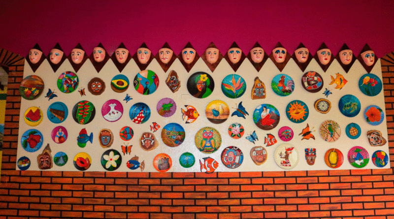 Mosaico cultural de artesanías en Masaya.