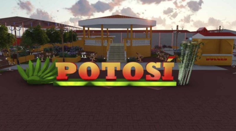 Maqueta del nuevo parque central en Potosí