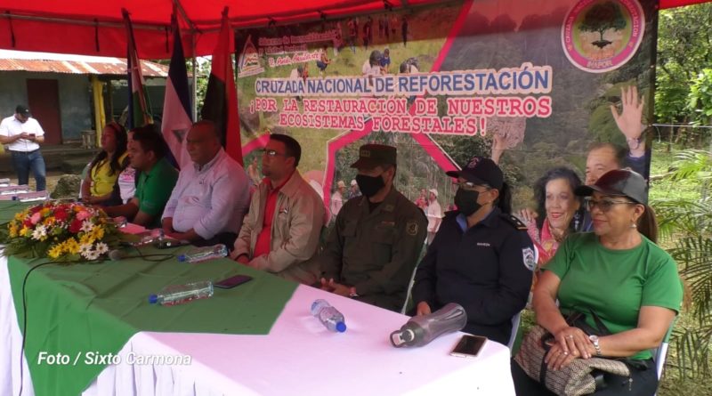 Lanzamiento oficial departamental de la campaña nacional de reforestación en Potosí, Rivas.