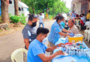 Brigada del MINSA atendiendo a familias del barrio Nora Astorga de Managua.