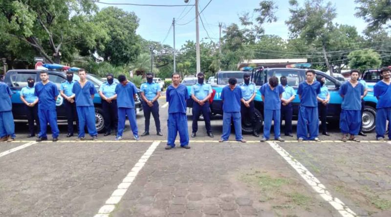 delincuentes capturados, policia nacional, policia nicaragua, managua,