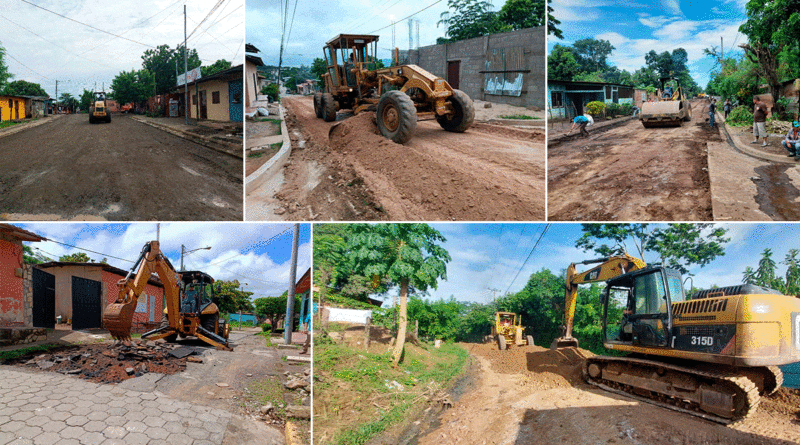Construcción de calles para el pueblo en los 153 municipios de Nicaragua