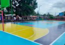 Cancha deportiva en el Barrio Posada del Sol de León.