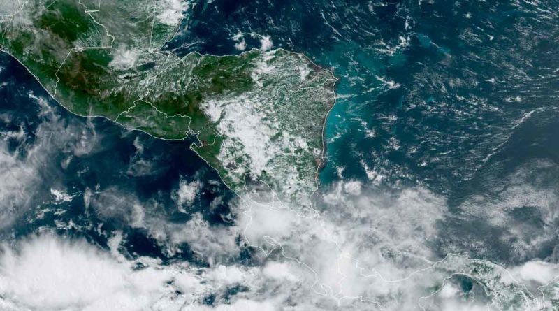 Imagen Cortesía / Imagen satelital sobre el clima en Nicaragua