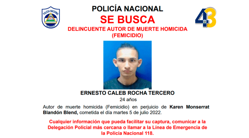 Peligroso delincuente Ernesto Caleb Rocha Tercero.