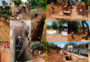 Trabajadores de ENACAL realizando obras en la ciudad de San Juan del Sur.