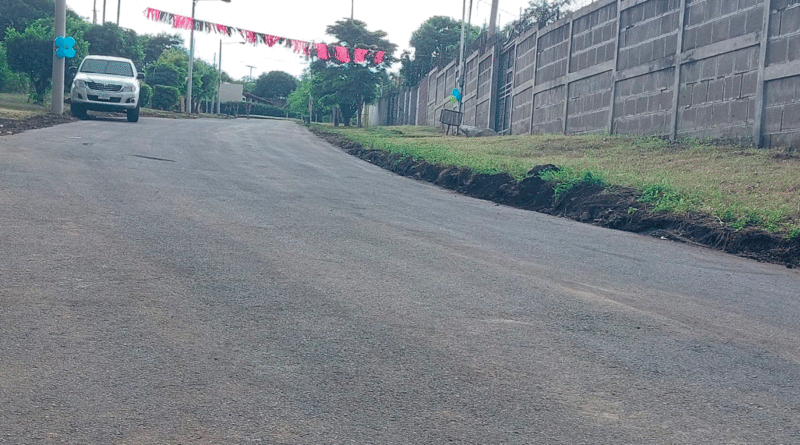 Nuevas calles en Motastepe, distrito II de Managua.