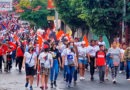 Familias del distrito V de Managua participando de la Camina 43/19 Fuerza de Victorias.