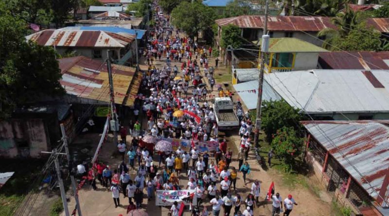 Caminata realizada en la ciudad de Bilwi