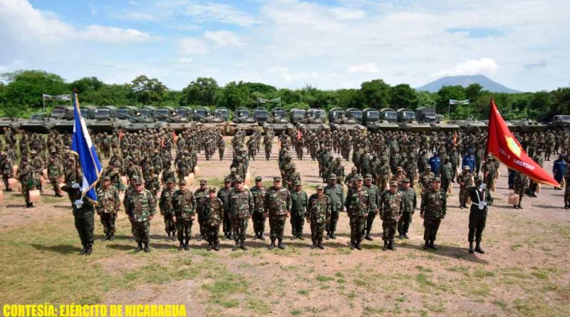 Clausura del primer ciclo de preparación combativa en el Polígono Nacional de Maniobras “General de División Francisco Estrada”, ubicado en la comarca El Papalonal, municipio de La Paz Centro, departamento de León