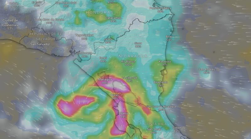 Tormenta tropical Bonnie continuará su desplazamiento hacia el Pacífico, fuera de Nicaragua