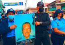 Policías de La Unidad de Victoria Electoral “Pikín Guerrero” de Diriamba, formaron parte del homenaje al Comisionado Mayor Luis Emilio Busto López, Héroe de la Paz.